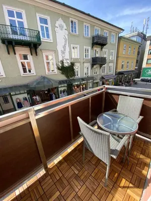 Ein Balkon oder eine Terrasse in der Unterkunft Rettenkogel im Zentrum von Bad Ischl