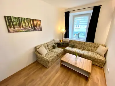 Ein Sitzbereich in der Unterkunft Siriuskogel im Zentrum von Bad Ischl