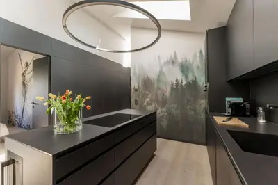 Küche/Küchenzeile in der Unterkunft City Fischer Design Apartment
