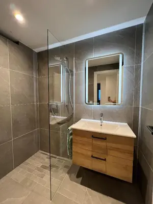 Ein Badezimmer in der Unterkunft Grünberg Apartments