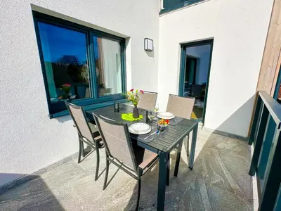 Ein Balkon oder eine Terrasse in der Unterkunft Appartement Bergmann