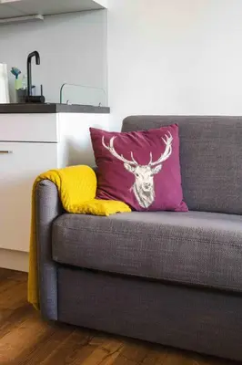Ein Sitzbereich in der Unterkunft Ferienwohnung Panoramaglück