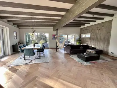 Ein Sitzbereich in der Unterkunft Schladming LOFT