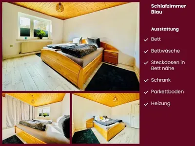 Ein Bett oder Betten in einem Zimmer der Unterkunft Ferienwohnung Bosruckblick