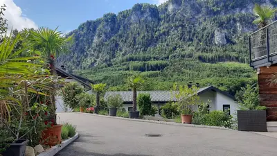Ein allgemeiner Bergblick oder ein Berglick von der Ferienwohnung aus