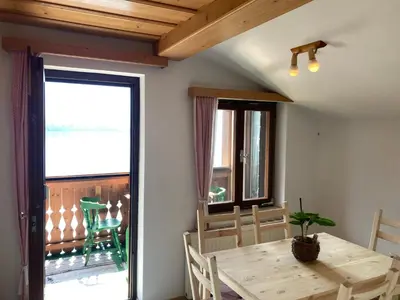 Ein Balkon oder eine Terrasse in der Unterkunft Privatzimmer am See