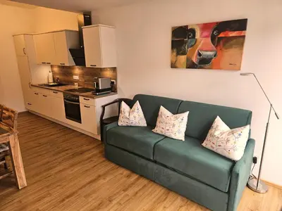 Küche/Küchenzeile in der Unterkunft Ferienwohnung Brunnkogelblick