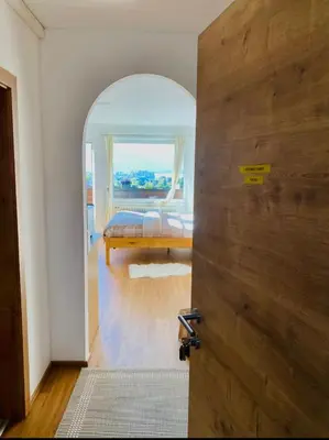 Ein Bett oder Betten in einem Zimmer der Unterkunft Apartment Sunset am Wolfgangsee
