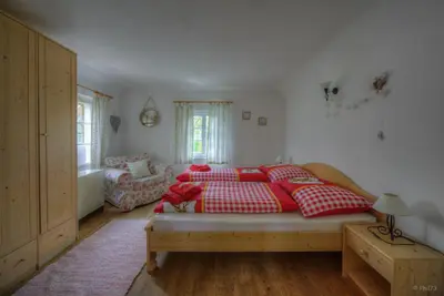 Ein Bett oder Betten in einem Zimmer der Unterkunft Haus Steinhof