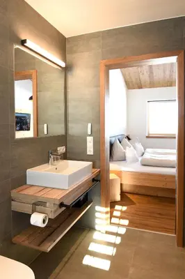 Ein Bett oder Betten in einem Zimmer der Unterkunft Ferienhaus Urlpold