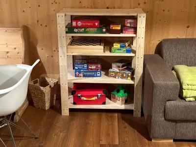 Ein Sitzbereich in der Unterkunft Chalet Triebenstein
