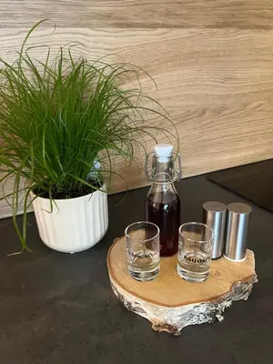 Getränke in der Unterkunft Wolfgangsee Ferienappartement „Almliebe“