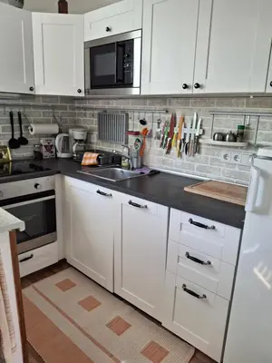 Küche/Küchenzeile in der Unterkunft Apartma mit Seeblick