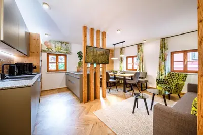 Küche/Küchenzeile in der Unterkunft Thorbäck Gut - Apartments im Schlosserhaus