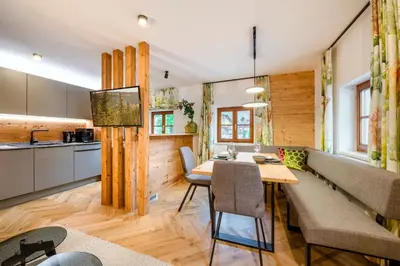 Küche/Küchenzeile in der Unterkunft Thorbäck Gut - Apartments im Schlosserhaus