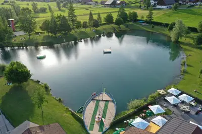 Blick auf einen Fluss in der Nähe der Ferienwohnung