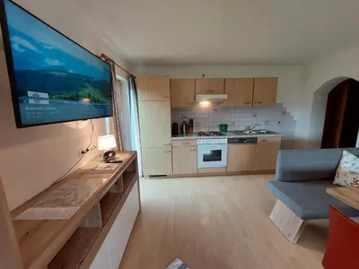 Küche/Küchenzeile in der Unterkunft Moser Jaggeihof