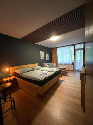 Ein Bett oder Betten in einem Zimmer der Unterkunft Ferienwohnung in Bad Goisern