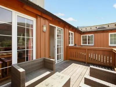Ein Balkon oder eine Terrasse in der Unterkunft Modern apartment right next to the ski lift