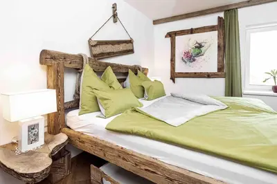 Ein Bett oder Betten in einem Zimmer der Unterkunft Altholz-Suite - Nationalpark Kalkalpen