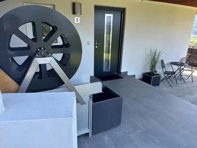 Ein Patio oder anderer Außenbereich in der Unterkunft Panoramablick Scheifling