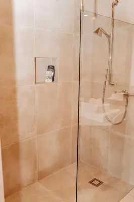 Ein Badezimmer in der Unterkunft Speckleitengut