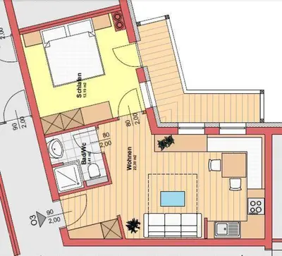 Grundriss der Unterkunft Haid Top 3