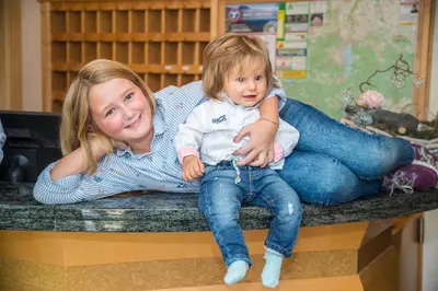 Kinder, die in der Unterkunft Traunstein Apartment Aleksandra übernachten