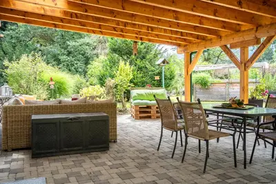 Ein Garten an der Unterkunft NaturparkResort Zu Hause