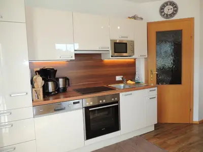 Küche/Küchenzeile in der Unterkunft Appartements Schitter