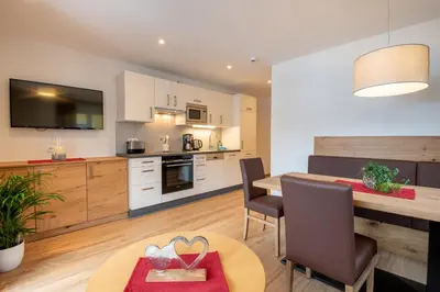 Küche/Küchenzeile in der Unterkunft Appartement Schattauer
