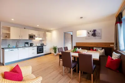 Küche/Küchenzeile in der Unterkunft Appartement Schattauer
