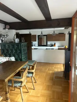 Küche/Küchenzeile in der Unterkunft Haus Grimmingblick