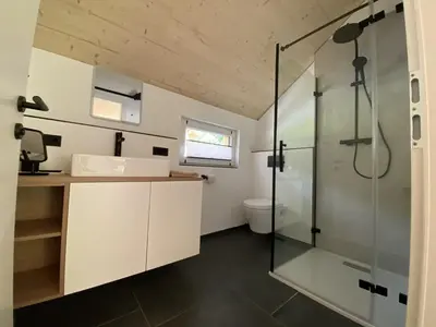 Ein Badezimmer in der Unterkunft Bergliebe Rabenstein