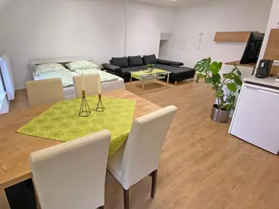 Küche/Küchenzeile in der Unterkunft Ferien-Wohnung für 1-4 Pers in Seenähe