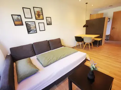 Ein Sitzbereich in der Unterkunft Jack's Apartment