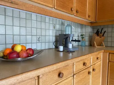 Küche/Küchenzeile in der Unterkunft Traumhaft große Ferienwohnung nähe Attersee