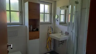 Ein Badezimmer in der Unterkunft Ferienwohnungen Haus Peer
