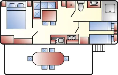 Grundriss der Unterkunft Albatross Mobile Homes on Camping Bella Austria