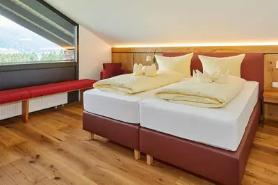 Ein Bett oder Betten in einem Zimmer der Unterkunft Appartement Traumblick mit Indoorpool und privater Sauna
