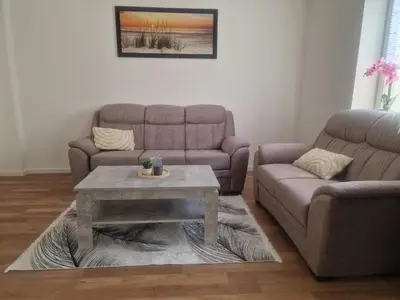 Ein Sitzbereich in der Unterkunft Apartment Emma