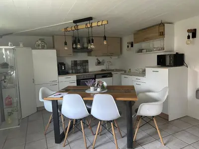 Küche/Küchenzeile in der Unterkunft Gemütliche kleine Wohnung mit Garten
