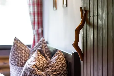 Ein Bett oder Betten in einem Zimmer der Unterkunft Ferienwohnung Angerlgut