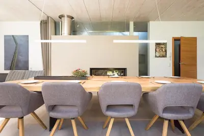 Ein Sitzbereich in der Unterkunft Designferienhaus Altenmarkt Zauchensee