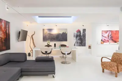 Ein Sitzbereich in der Unterkunft Designferienhaus Altenmarkt Zauchensee