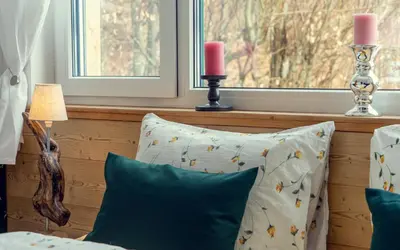 Ein Sitzbereich in der Unterkunft Ferienwohnung Leuner