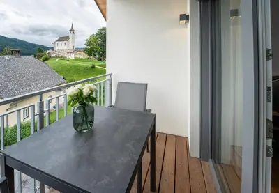 Ein Balkon oder eine Terrasse in der Unterkunft Apartment Ski&Nature 