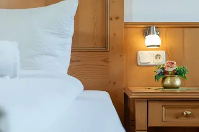 Ein Bett oder Betten in einem Zimmer der Unterkunft Appartement Predigstuhlblick mit Indoorpool und Sauna