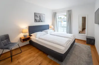 Ein Bett oder Betten in einem Zimmer der Unterkunft Garten-Appartement Ski&Nature 