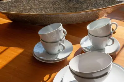 Kaffee-/Teezubehör in der Unterkunft Apartments am Kurpark